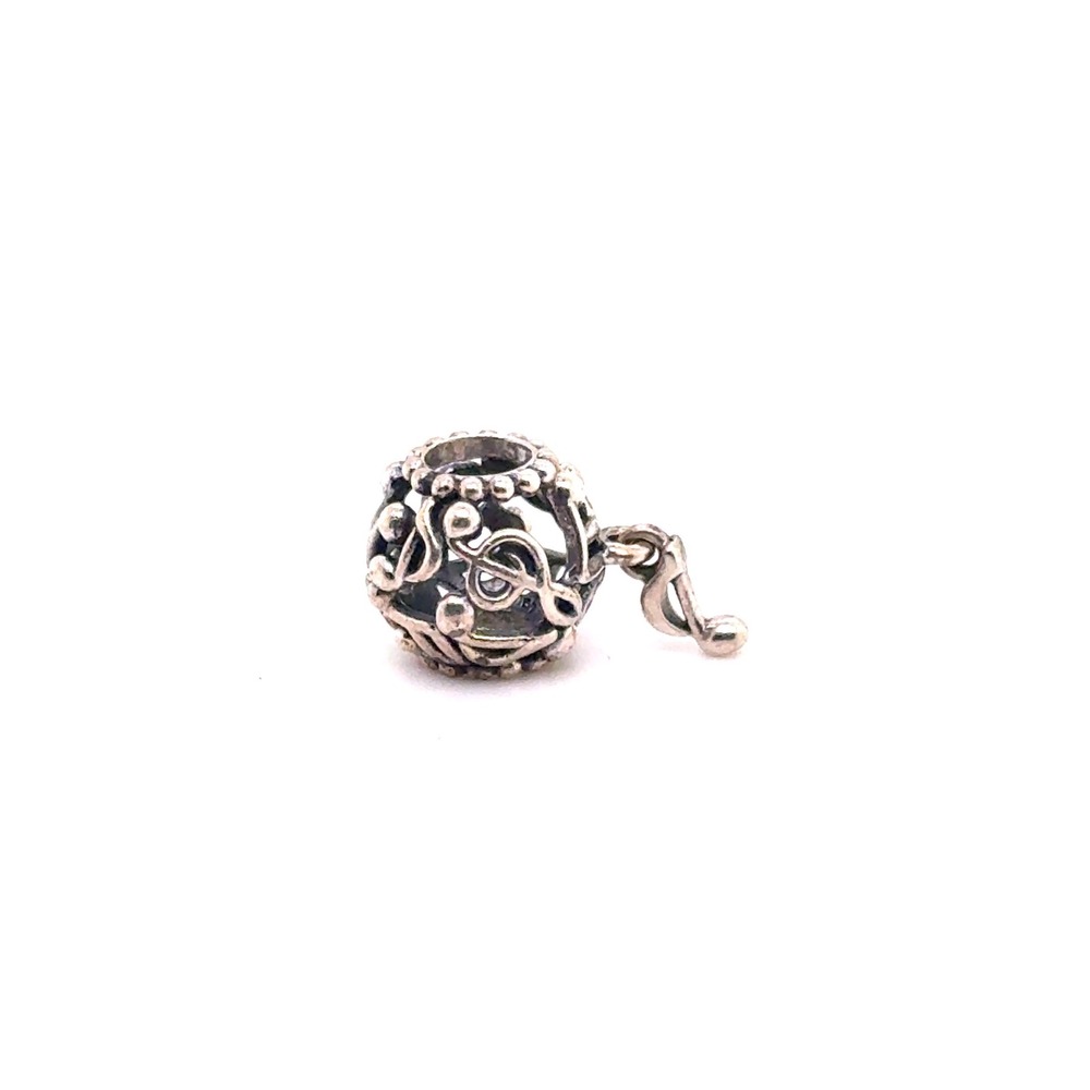 Pandora Sterling Silver Music Note Charm 790435 Retired Treble Clef Dangle Bead